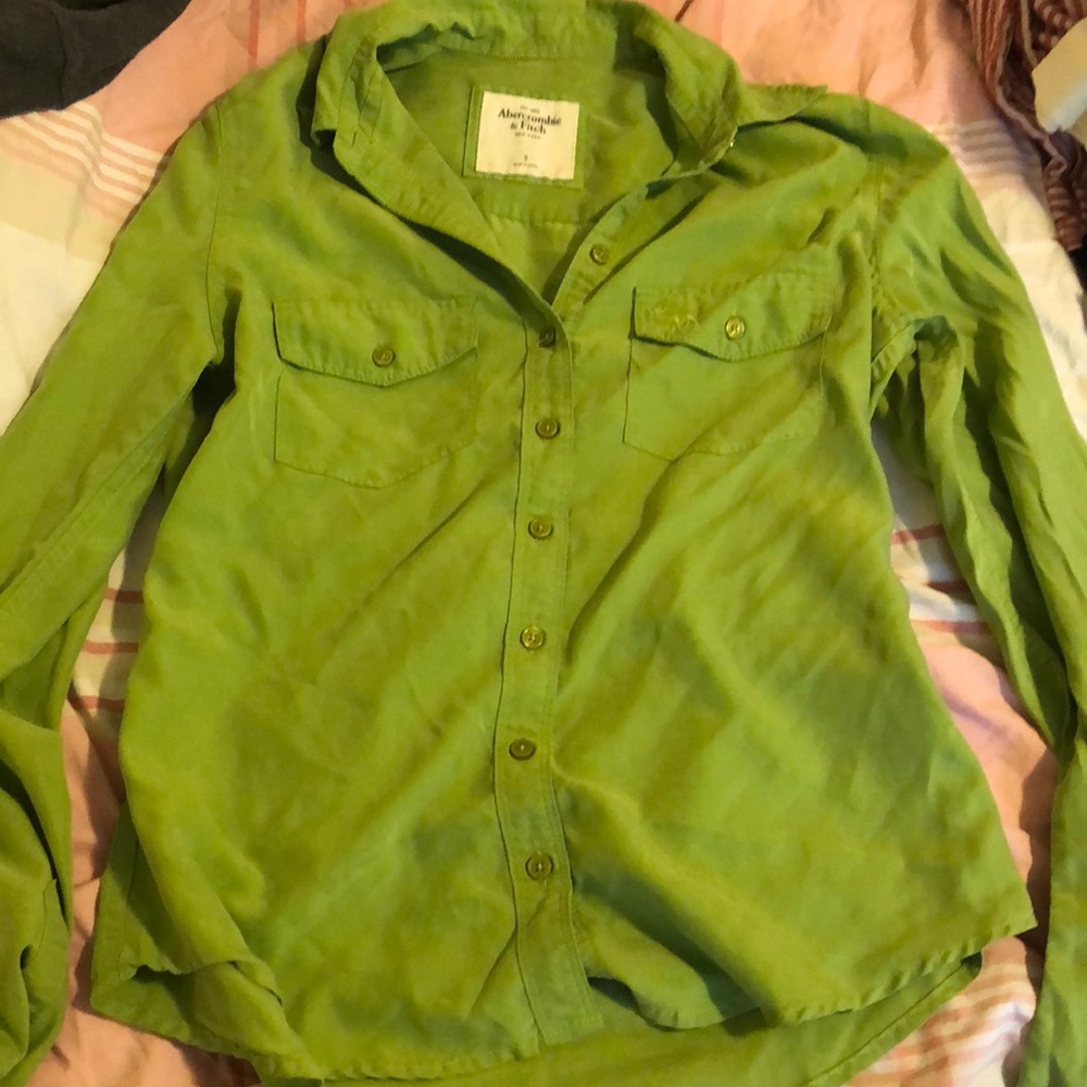 Abercrombie green button up